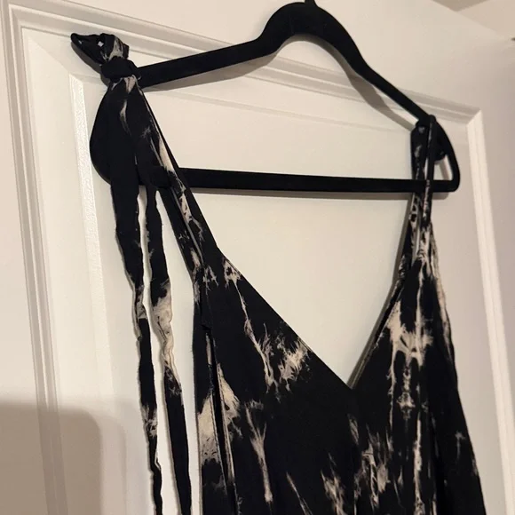 Boho Tye Dye Black and Cream Jumpsuit - Picture 6 of 7